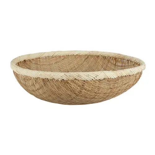 55cm 竹编 漏篮 (传统民俗品 高级菜篮 深竹篮 蔬菜水果篮) — 2