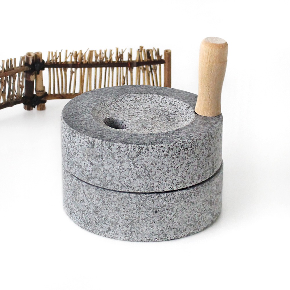 The Dam & Co. Domestic Mini Millstone 16cm | Duplex Millstone with Handle Coffee Traditional Interior Decor Experience