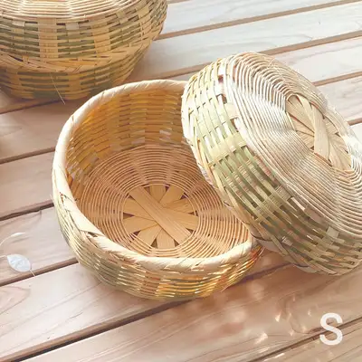 S Inner Diameter 19cm Round Lacquered Wooden Food Container (Holiday Gifts Lunar New Year Chuseok Ceremony Tray Rice Cake Box Wedding Presentation Gift Box Korean Sweets Rice Cakes Lunch Box Side Dish Container)