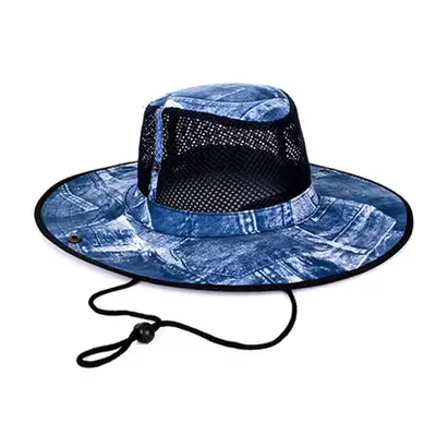 Mesh Denim Cap | Sun Shade Work Hat Military Survival Mesh Hat Fishing Hiking Safari Jungle Hat