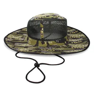 English Pattern Khaki Mesh Cap | Work Cap Military Survival Mesh Hat Fishing Hiking Safari Jungle Hat