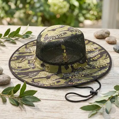 Zaitoon English Mesh Cap (Summer Brim Hat Jungle Safari Military Survival UV Protection Fishing Work Cap)