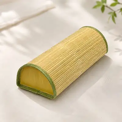 Semi-Circular Cervical Bamboo Pillow (Cool Summer Breathable Firm Pillow Premium Health Pillow Cool Pillow Filial Piety Grandmother Gift)