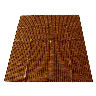 150cm x 195cm Bamboo Folding Mat Brown L (Bed Mat, Floor Tatami, Summer Camping Mat)