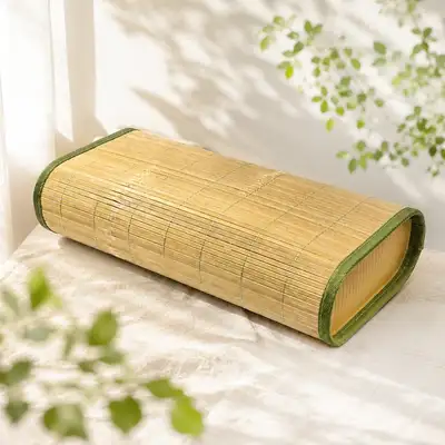 Oval Plain Bamboo Pillow (Cool Summer Breathable Firm Pillow Premium Health Pillow Cool Pillow Filial Gift Grandmother Gift)