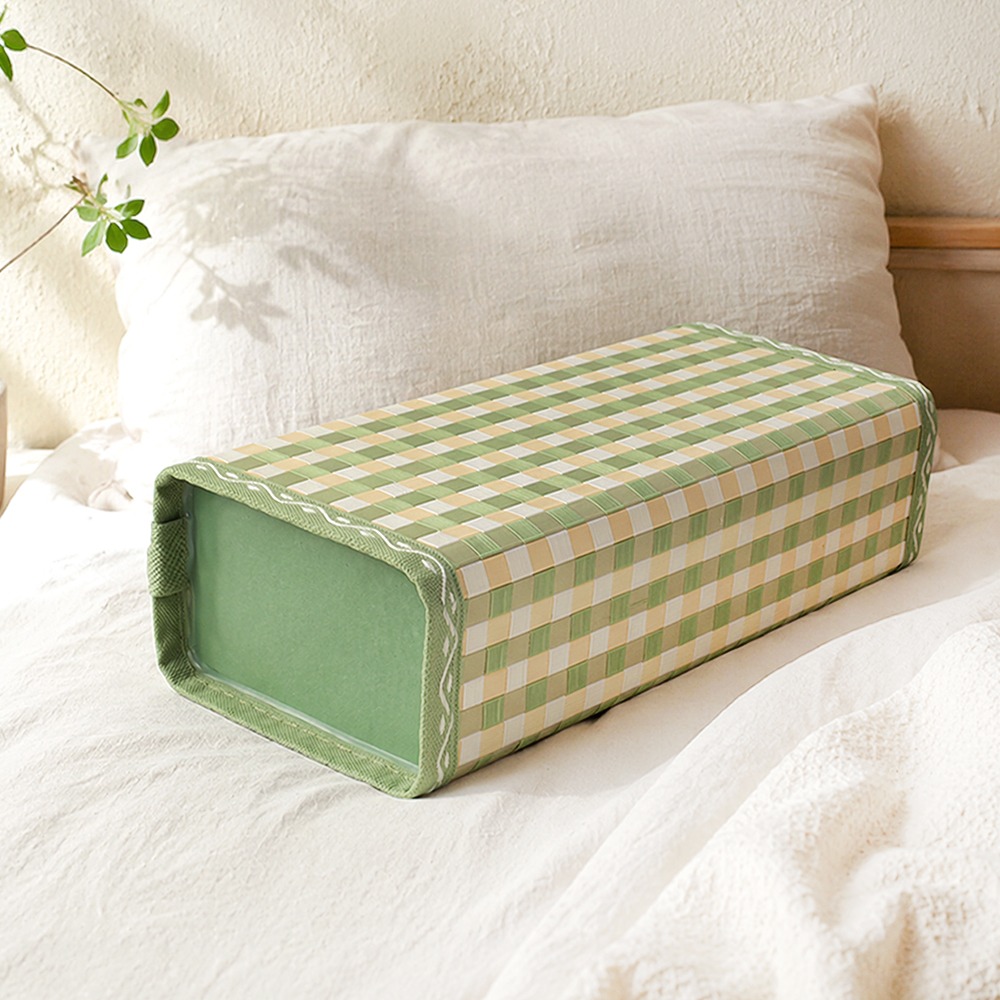 Cool Bamboo Square Pillow Check Pattern | Camping Car Camping Cool Pillow Health Group Gift Summer Breathable Pillow Hard Pillow