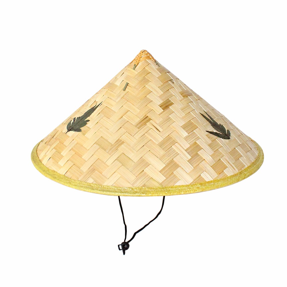 42cm Conical Leaf Nongla | Bamboo Summer Hat Traditional Nongla Farming Work Hat Fishing Hiking UV Protection Straw Hat