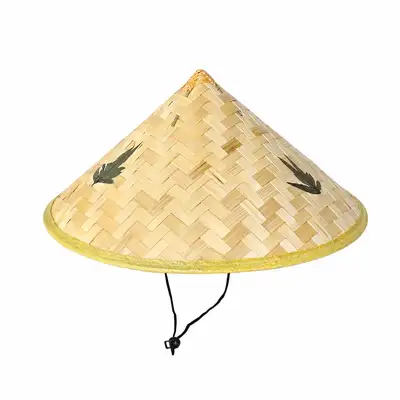42cm Conical Leaf Nongla | Bamboo Summer Hat Traditional Nongla Farming Work Hat Fishing Hiking UV Protection Straw Hat