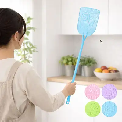 70cm Color Random Square Fly Swatter 1P (Summer Pest Control High-Elasticity Plastic Mosquito Swatter)