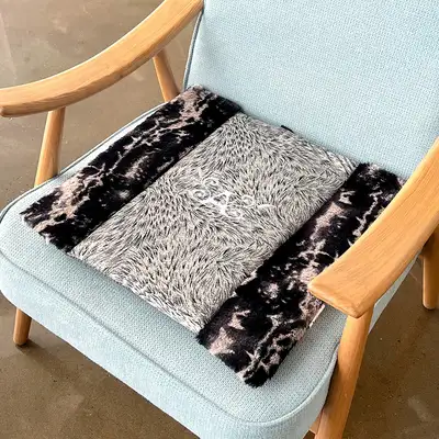 Two-Tone Speckled Microfiber Car Seat Cushion | Office Student Vehicle Chair Winter Square Cushion Winter Interior Accent