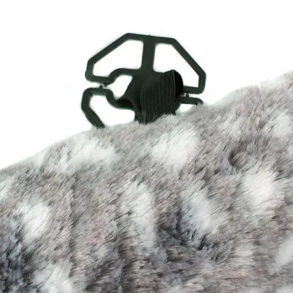 Soft Gray Rabbit Design Car Seat Cushion 1pc | Office Student Exam Prep Chair Square Cushion Winter Interior Decor — 3