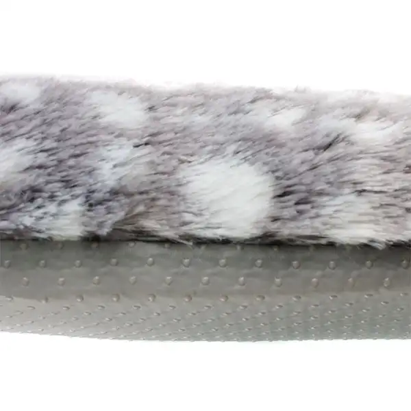 Soft Gray Rabbit Design Car Seat Cushion 1pc | Office Student Exam Prep Chair Square Cushion Winter Interior Decor — 4