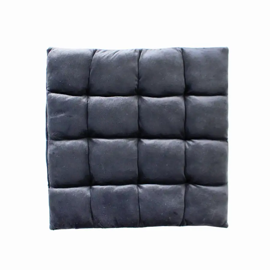 Deep Blue Square Velvet Cushion | Square Floor Cushion Office Student Car Chair Pad Room Decor Winter Interior — 2