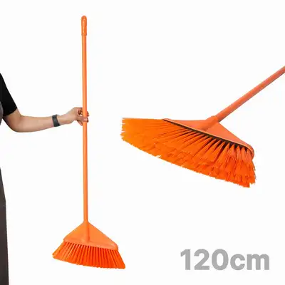 120cm Plastic Broom (Long-Handled Broom for Salons, Offices, Classrooms, Schools, Outdoor Cleaning, Yard Sweeping)