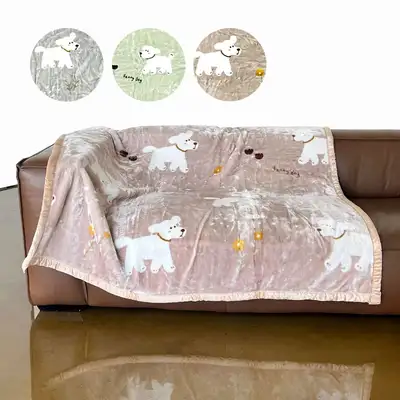 Soft Dog Microfiber Blanket (Thick Winter Mink Cute Sofa Blanket Cozy Camping Grandma Blanket)
