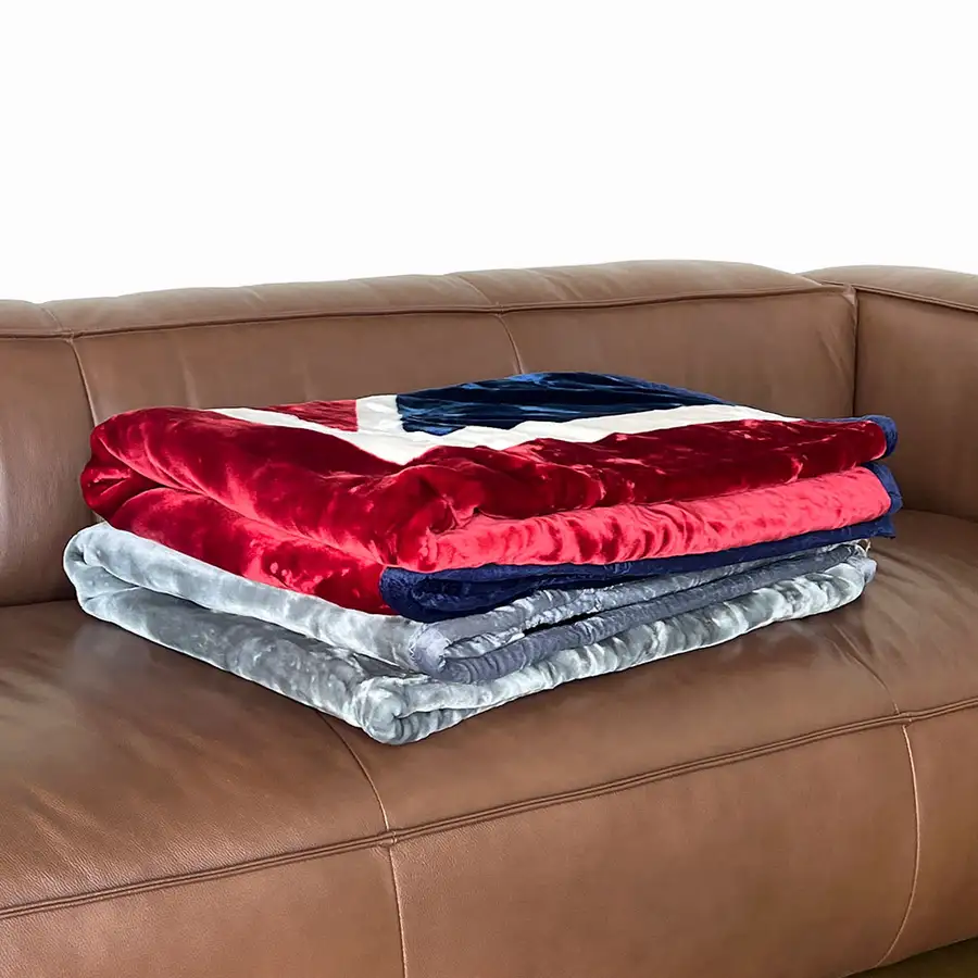Two-Color Union Jack Soft Microfiber Blanket (Thick Winter Mink Blanket Aesthetic Camping Grandma Blanket) — 4