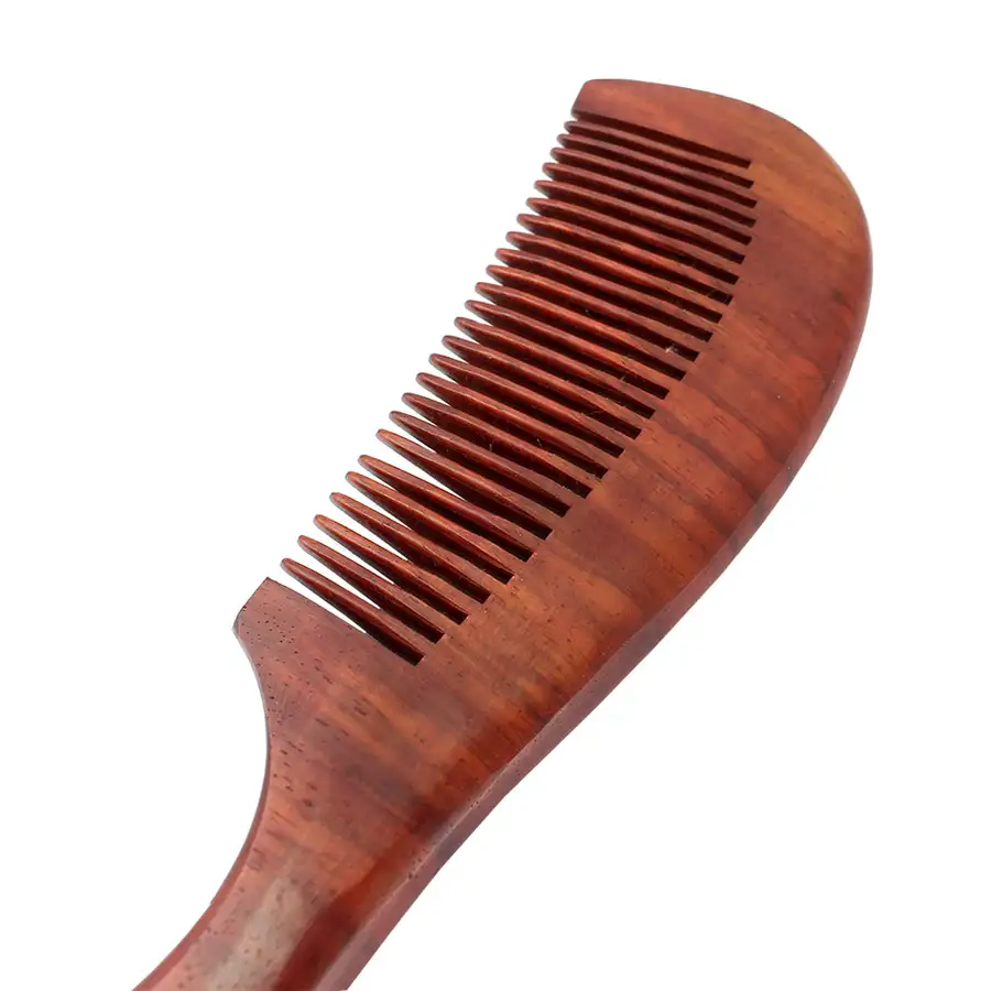 Whitewood Handle Comb - Fine Tooth Hair Brush, Natural Wood Comb — 2