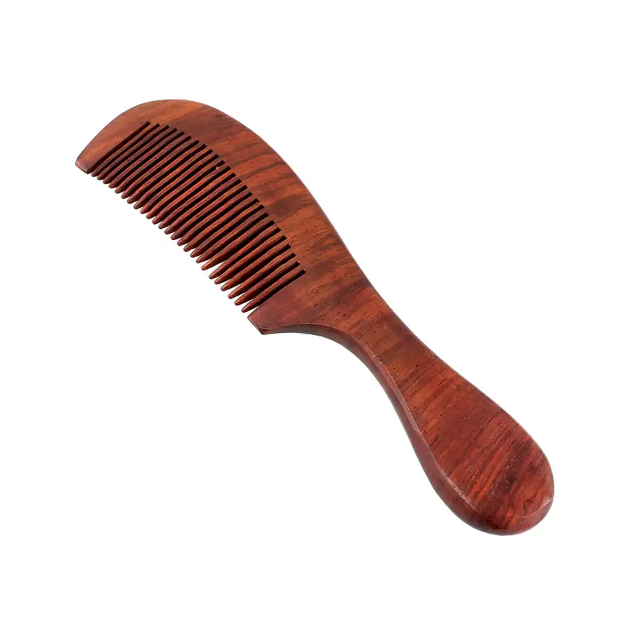Whitewood Handle Comb - Fine Tooth Hair Brush, Natural Wood Comb — 3