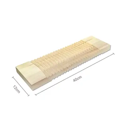 12 x 40cm Wooden Washboard (Hand Laundry, Traditional Washing, Multi-Purpose Natural Wood Foot Acupressure Laundry Tool)