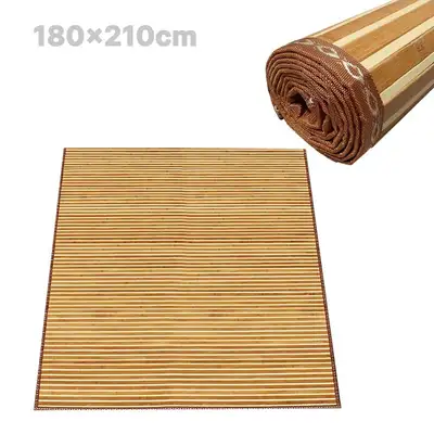Two-Tone Bamboo Mat 17mm for Living Room (Cool Bamboo Bed Mat, Breathable Summer Mat, Carpet, Living Room Mat)