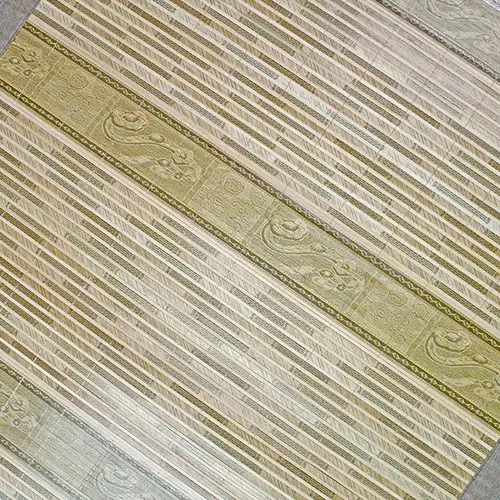 Living Room Compressed Two-Tone Pattern Large Bamboo Mat (Cool Summer Bed Bamboo Woven Mat Large Carpet Breathable Cool Mat) — 2