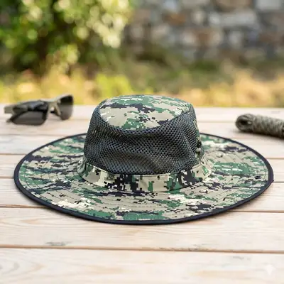 ザイトゥン メッシュキャップ（夏用つば付き帽子 ジャングル サファリ ミリタリー サバイバル帽 紫外線カット 釣り 作業帽）