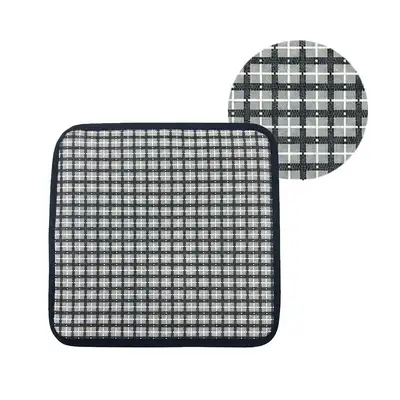 Gray Check Ventilated Seat Cushion (Cool Summer Chair Cushion for Office, Student, Restaurant, Vehicle, Forklift)