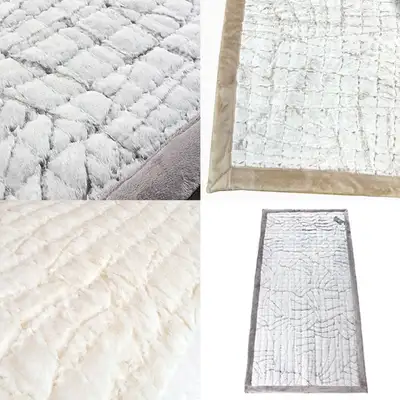 Soft Rabbit Fur Heated Bed Mat (Winter Microfiber Pad for Heated Beds Bedroom Living Room Single Size Bed Pad)