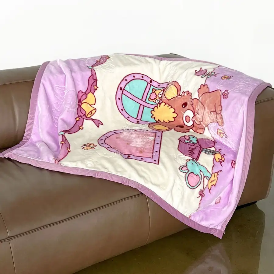 Soft Character Microfiber Knee Blanket (Camping Mini Nap Blanket Mink Student Office Blanket) — 2