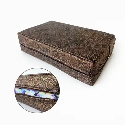 Domestic Jjimjilbang Pillow Rose (Faux Leather Rest Area Sauna Sponge Pillow Dorm Traditional Medicine Clinic Hospital Square Pillow)