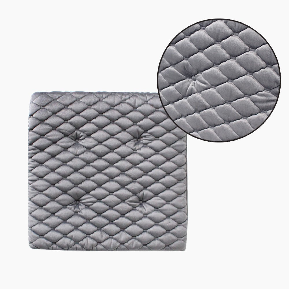 Quilted Micro-Suede Cushion (Interior Square Cushion Office Student Exam Seat Winter Car Cushion)