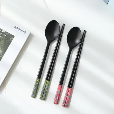 2人用ビビッド螺鈿漆器スプーン・フォークセット