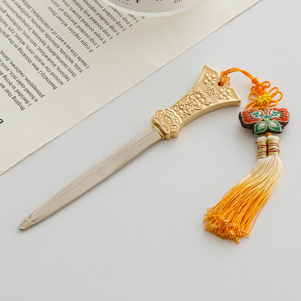 Premium Letter Opener Gold Plated (Back Flower)