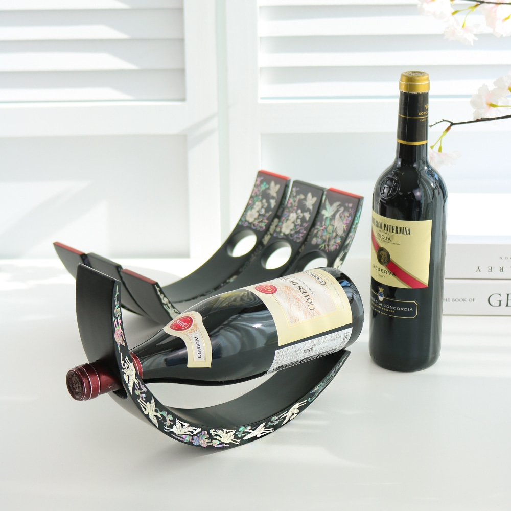 Nacre Mother-of-Pearl Wine Holder with Najeon Chilgi Technique