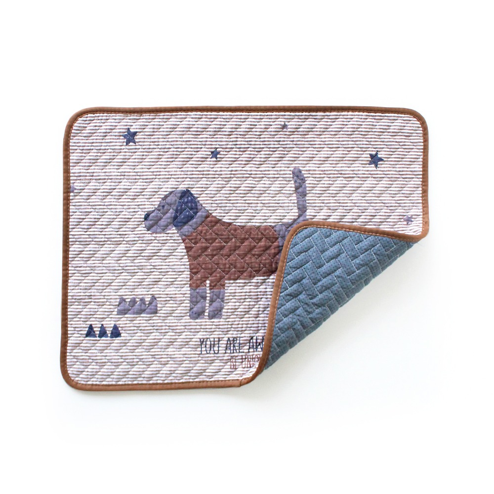 Dog Character Cotton Bath Mat (Bathroom Floor Mat Entryway Kitchen Absorbent Towel Rug)