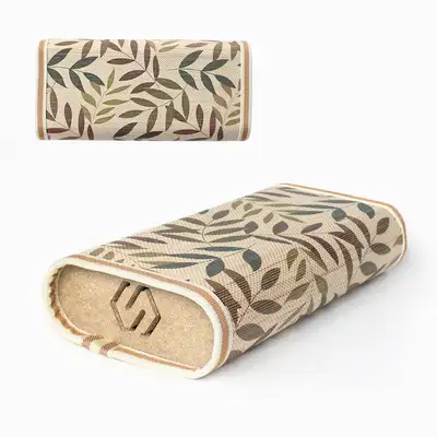 Korean Oval Leaf-Shape Bamboo Pillow (Cool Summer Breathable Firm Pillow Premium Health Pillow Filial Piety Gift)