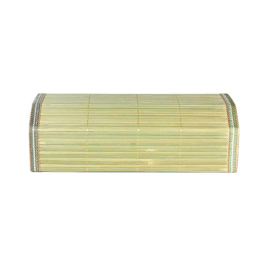 Simple Blue Hexagonal Semi-Circle Bamboo Pillow (Cool Ventilating Pillow for Summer Camping Health Pillow Filial Gift) — 2