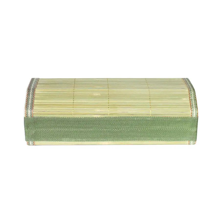 Simple Blue Hexagonal Semi-Circle Bamboo Pillow (Cool Ventilating Pillow for Summer Camping Health Pillow Filial Gift) — 3
