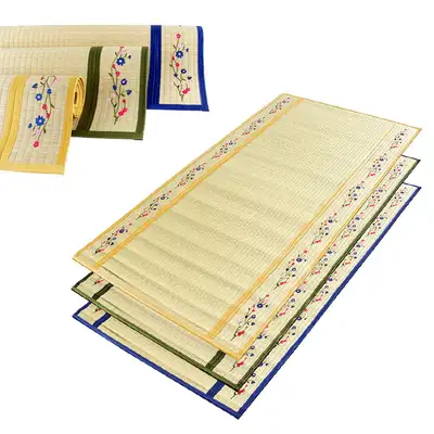 Imported Wing-Type Natural Rush Straw Mat (Traditional Ritual & Ceremonial Mat, Single or Double, Living Room Mat)