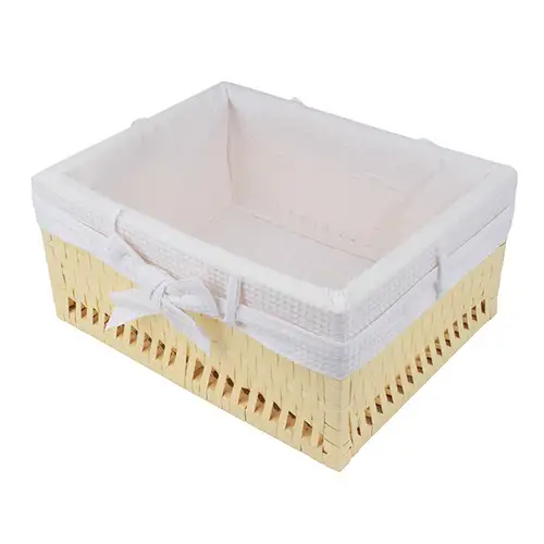 Jisa Low Rectangular Ribbon Basket (Accessory Storage Organizer Basket Toy Box) — 4