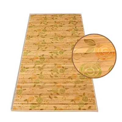 Single-Person Bamboo Flower Sleeping Mat 17mm (Cooling Bed Mat | Breathable Summer Mat | Carpet | Woven Mat | Single Mat)