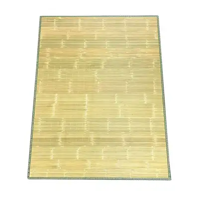 2人用竹製ゴザ 青竹 | 夏用ベッドマット リビング大敷き 通風クールマット ピクニック 夏用敷物