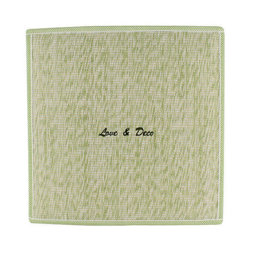 Green Deco Embroidered Cushion | Breathable Cooling Cushion for Commercial Use, Vehicles, Summer Office, Restaurant