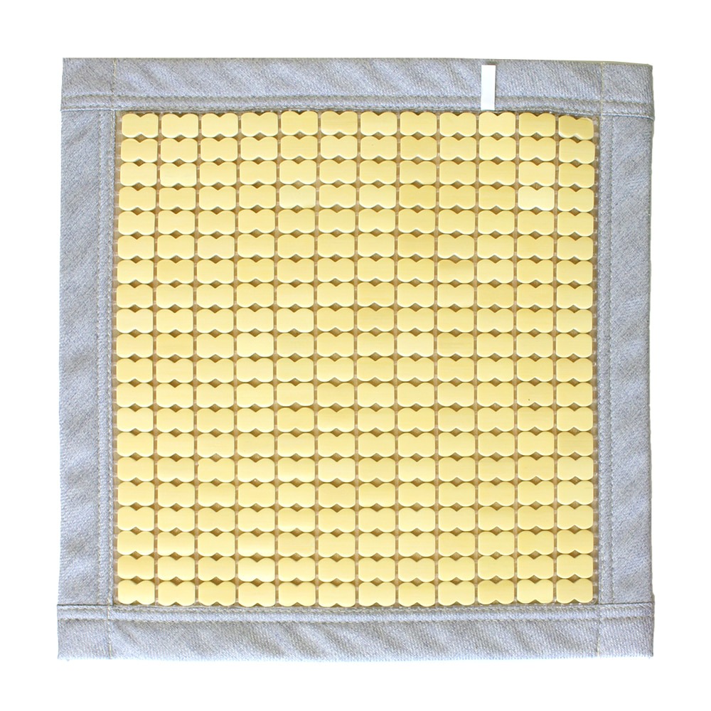 Gray Mahjong Seat Cushion | Bamboo Car Chair Office Dining