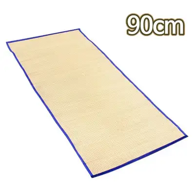 Natural Rush Plain Straw Mat 90cm (Summer Mat Double-Sided Ancestral Rite Offering Ritual All-Season Carpet Rug)