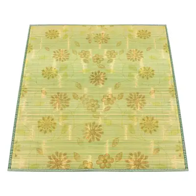 130cm Flower Cool Mat for 2 People | Breathable Ventilation Bamboo Woven Mat Double Bed Living Room Mat Cool Summer Mat