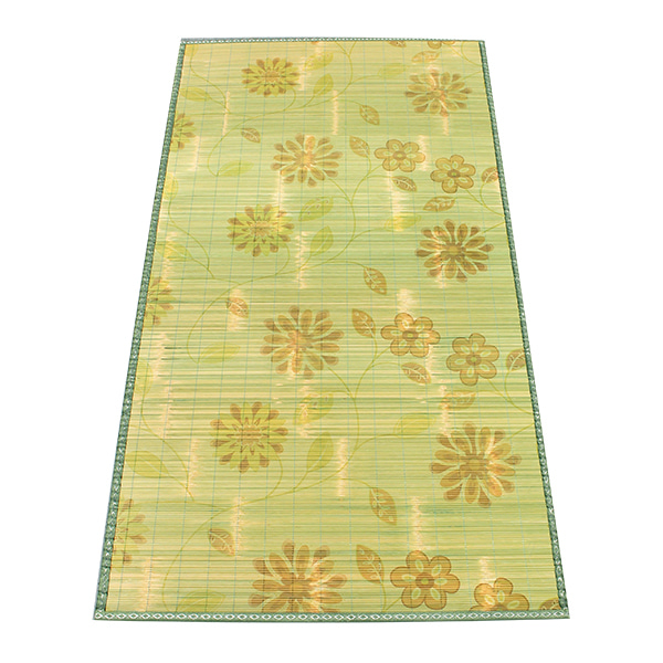 90cm Flower Blue Bamboo Mat Single Breathable Cool Mat Bed Rattan Tatami Sofa Mat Summer Cooling