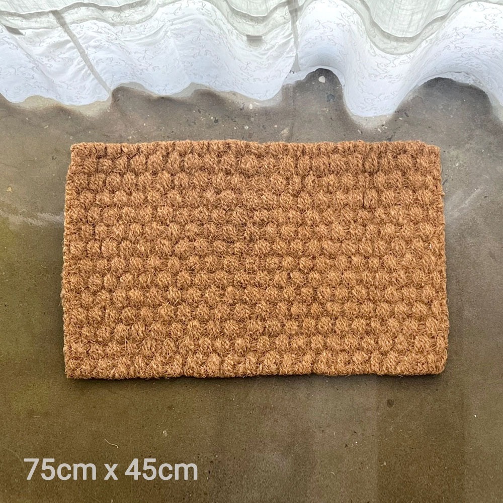 M Natural Coconut Coir Doormat (Vintage Entrance Door Mat Rattan Style Hotel Restaurant Entryway Outdoor Floor Mat)