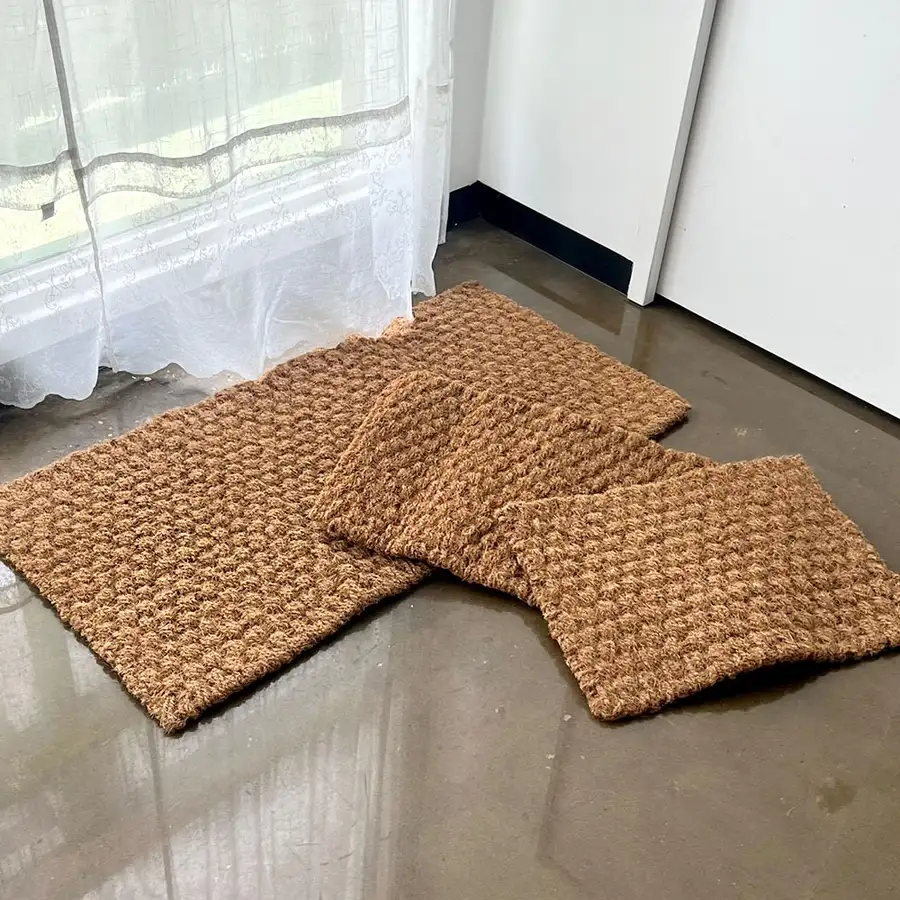Natural Coconut Coir Mat (Vintage Entryway Door Mat Rattan Dust Remover for Hotel Restaurant Entrance Outdoor Footmat) — 1