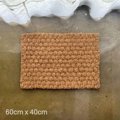 S Natural Coconut Coir Mat (Vintage Entrance Door Dirt-Trapping Rattan Mat for Hotels, Restaurants, Outdoor Entryways)